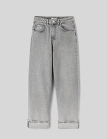 Jean baggy à revers