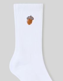 Chaussette unitaire broderie