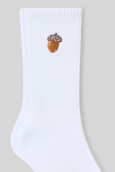 Chaussette unitaire broderie