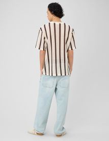 T-shirt tricot &agrave; rayures
