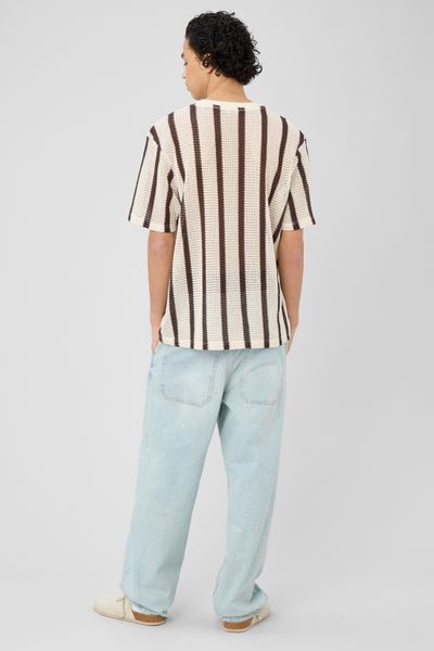 T-shirt tricot &agrave; rayures