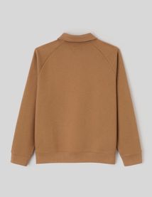 Sweat col polo zipp&eacute;