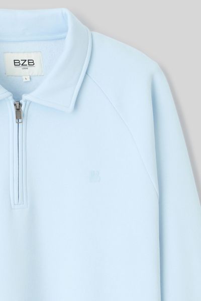 Sweat col polo zippé