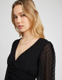 Robe courte en plumetis