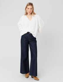 Jean wide leg taille standard