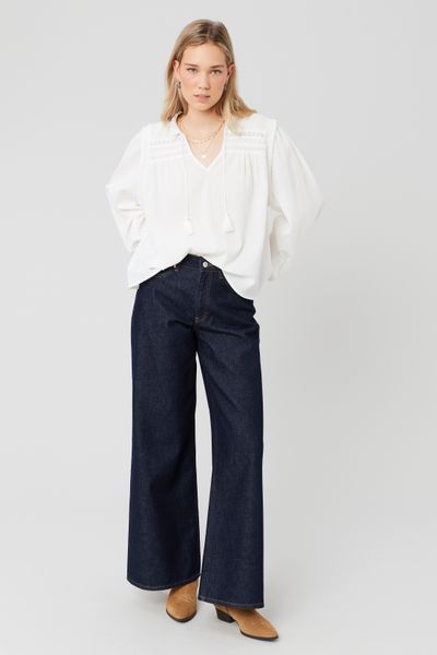 Jean wide leg taille standard