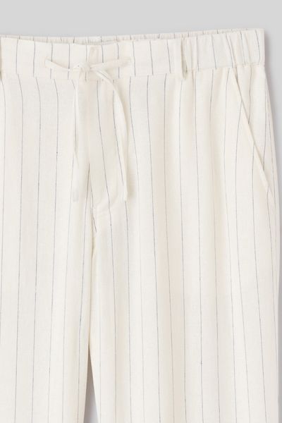 Pantalon ray&eacute; en lin