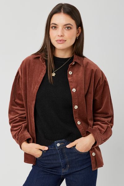 Surchemise en velours côtelé