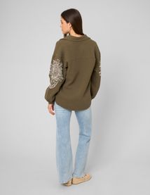 Chemise brod&eacute;e en gaze de coton