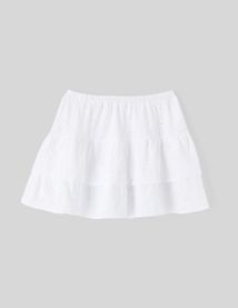 Jupe courte en broderie anglaise