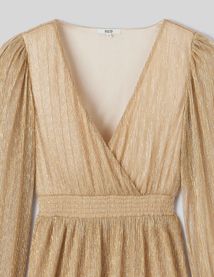 Robe courte brillante &agrave; volants