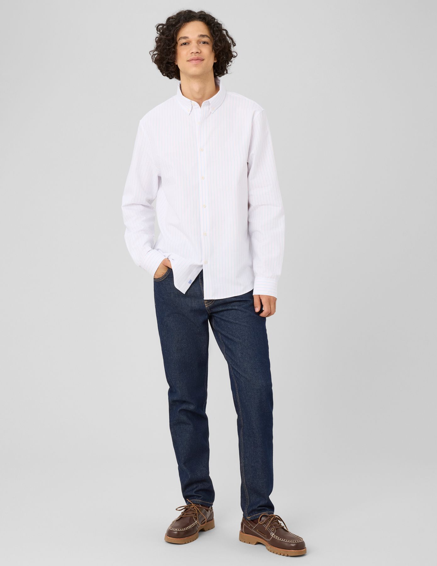 Chemise oxford ray&eacute;e