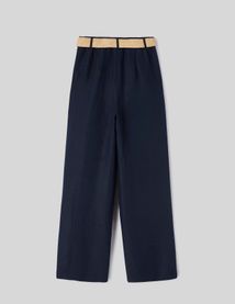 Pantalon lin avec ceinture