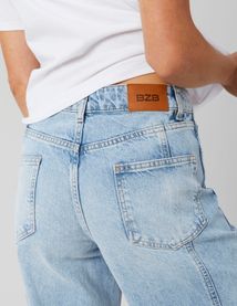 Jean wide leg empiècement côté