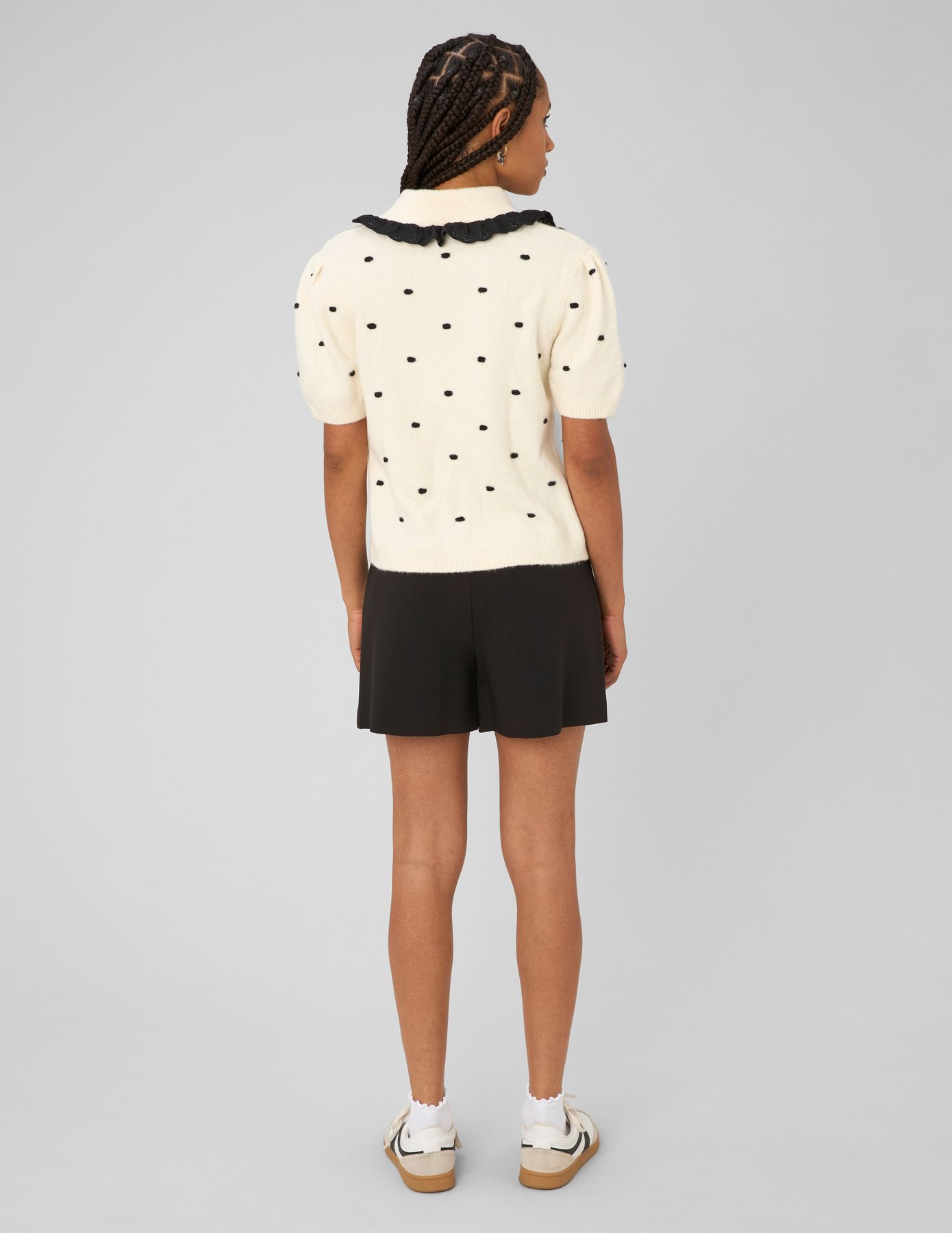 Gilet jacquard pois