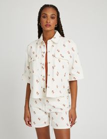 Veste manches courtes imprimée