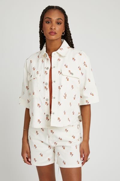 Veste manches courtes imprimée