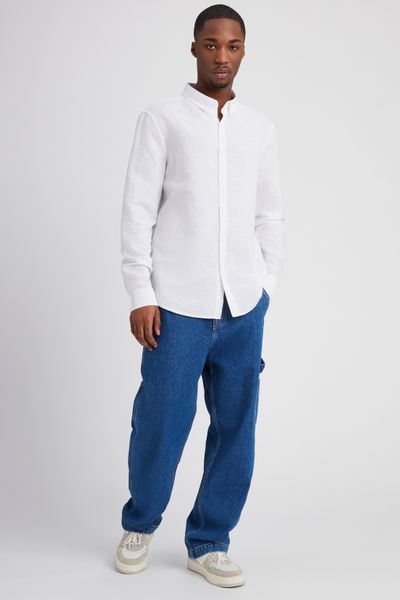 Chemise coton lin unie