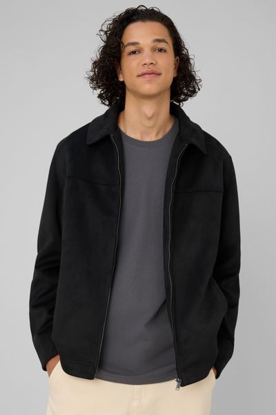 Veste zipp&eacute;e en su&eacute;dine