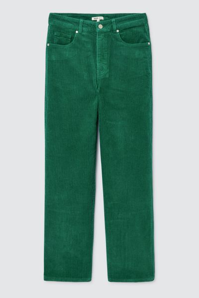 Pantalon velours straight long en coton iab