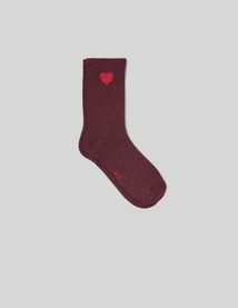 Chaussettes lurex coeur