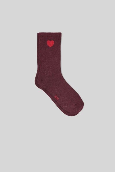 Chaussettes lurex coeur