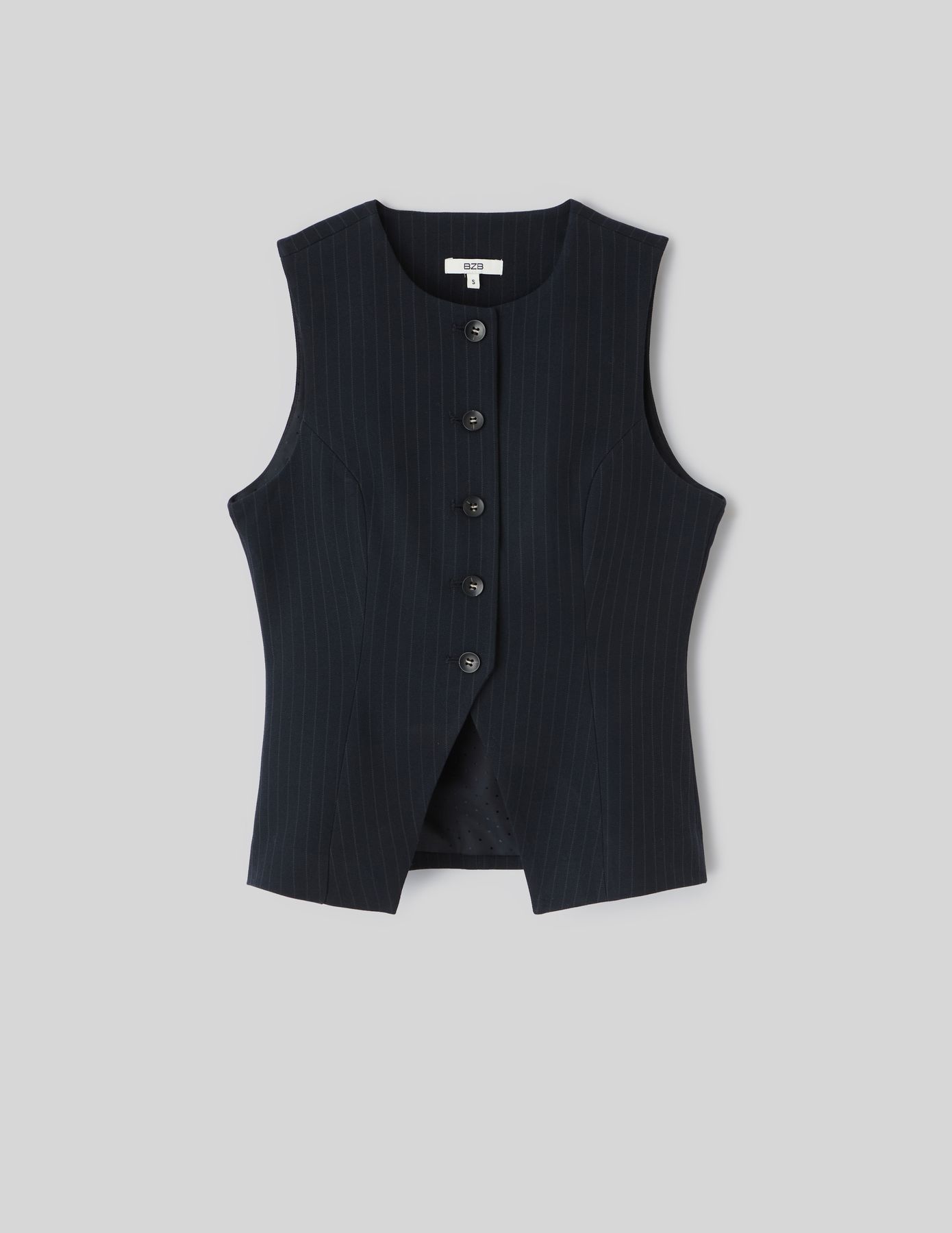 Gilet de costume asym&eacute;trique ray&eacute;