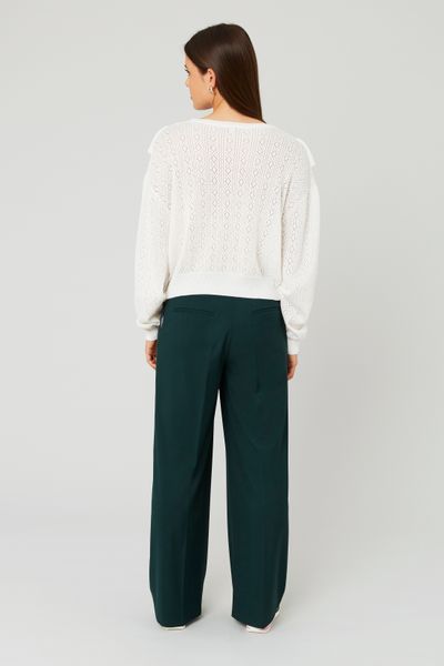 Gilet ajouré à volants