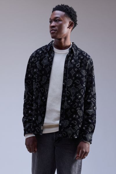 Chemise en velours imprimée