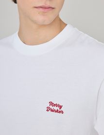 T-shirt broderie poitrine