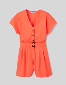 Combinaison short en lin