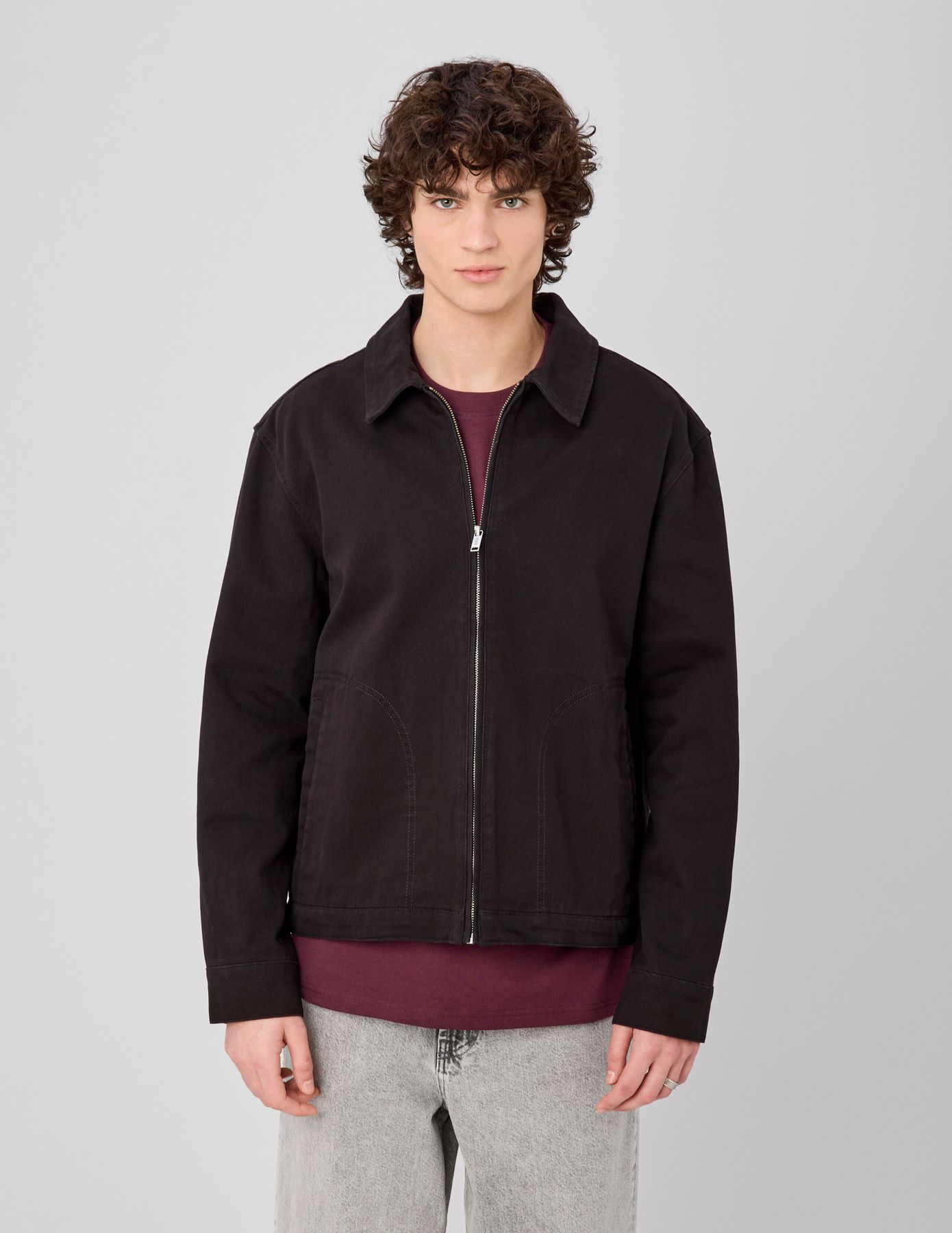 Veste zipp&eacute;e unie