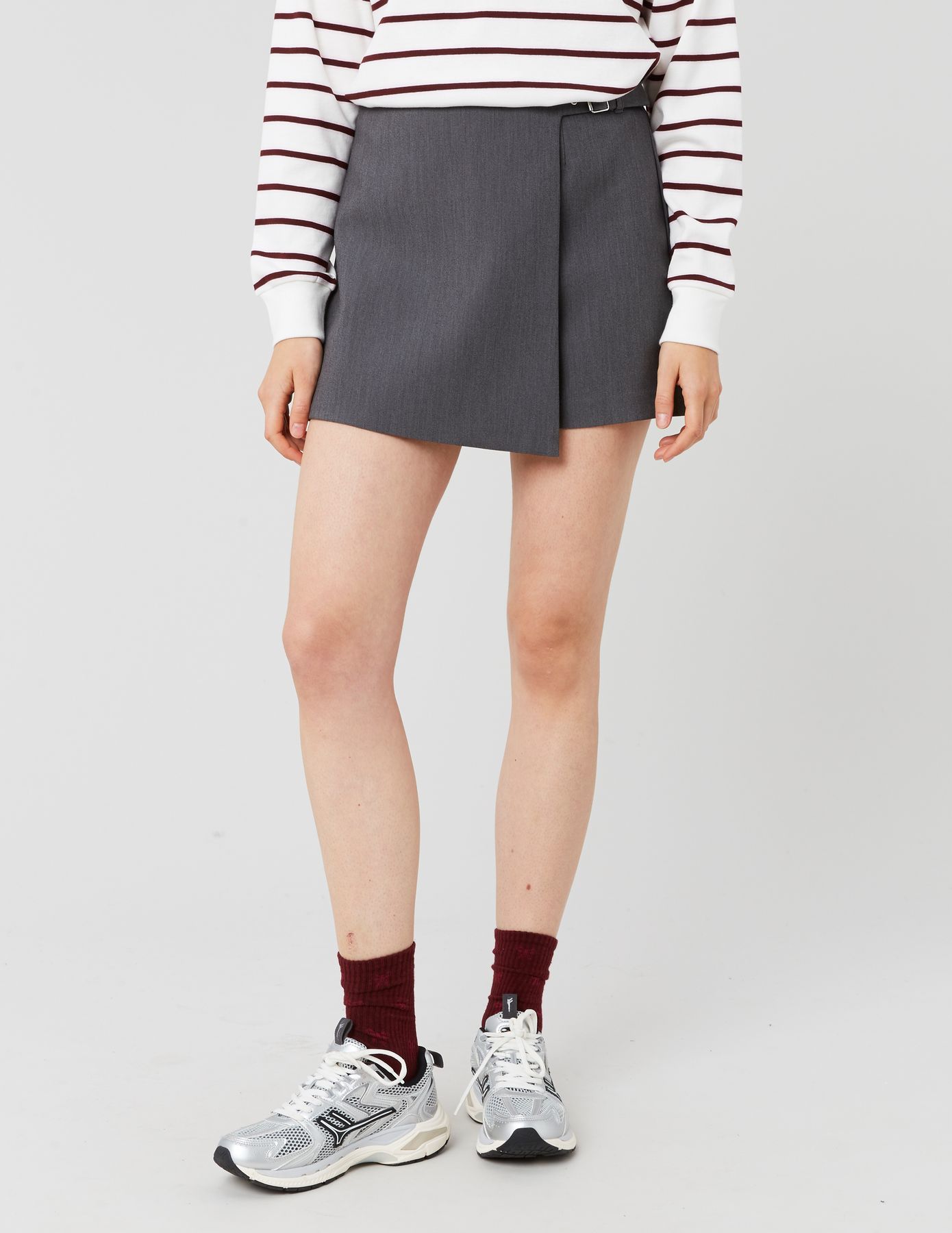 Jupe short portefeuille en polyester recyclé