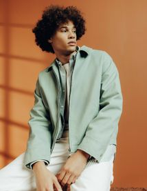 Veste zippée col velours