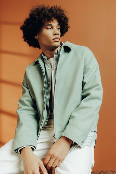 Veste zippée col velours