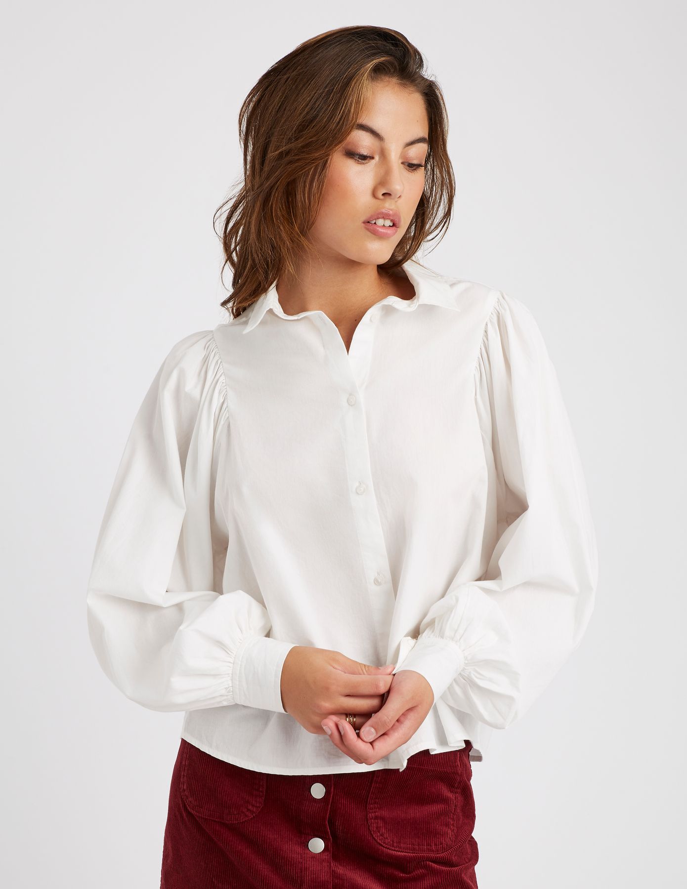 Chemise &agrave; manches bouffantes