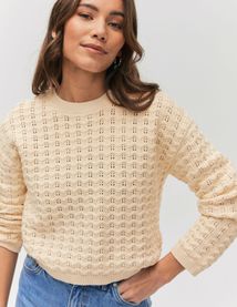 Pull en crochet uni