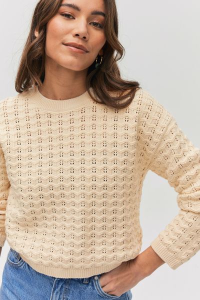 Pull en crochet uni