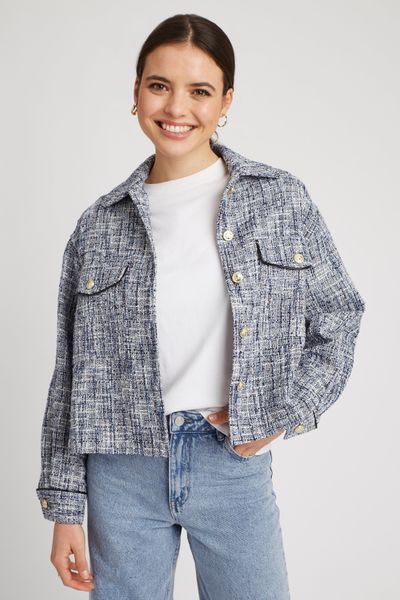 Surchemise en tweed
