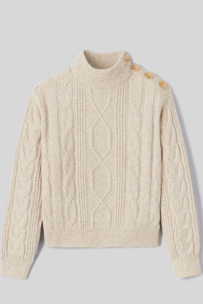 Pull col montant torsadé