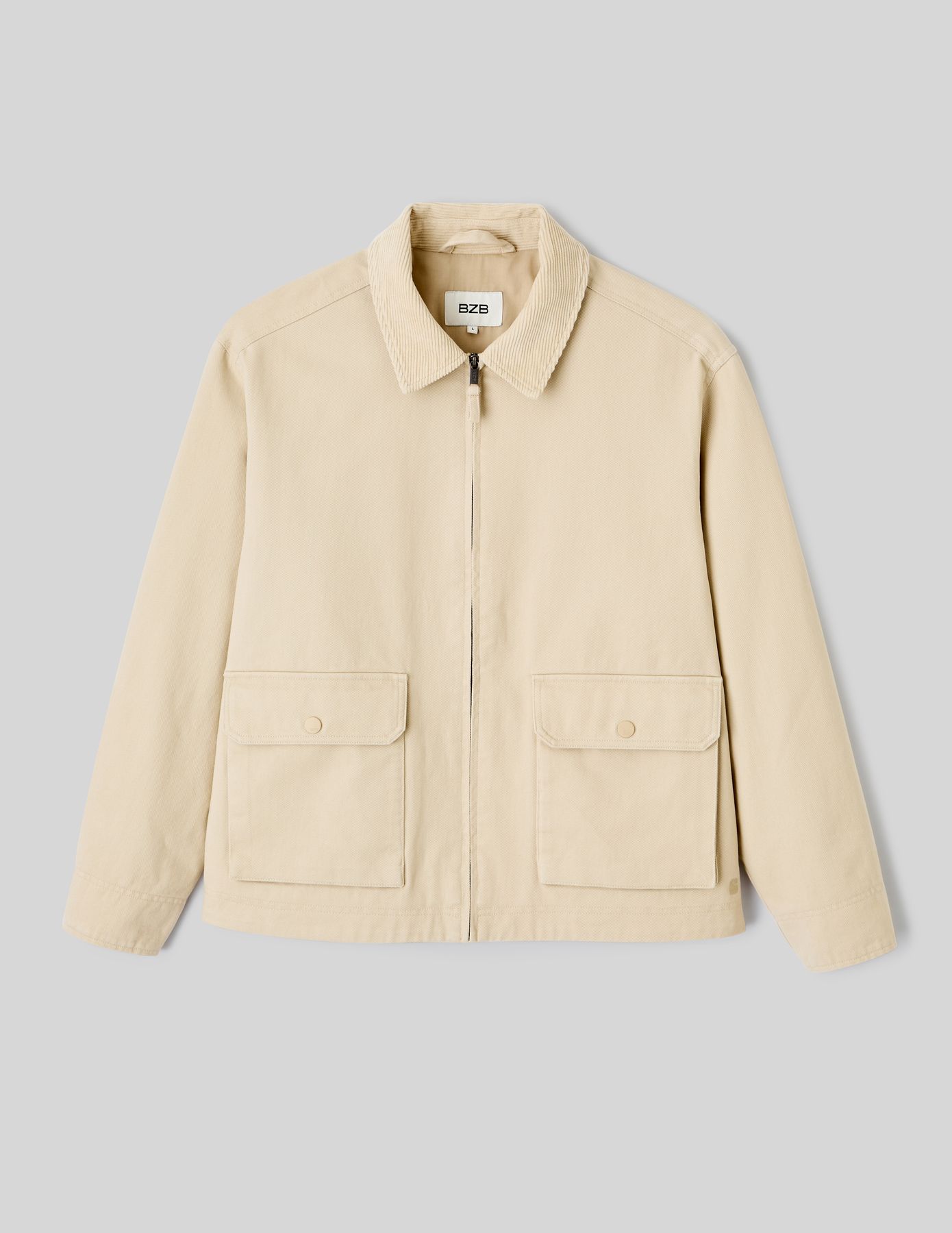 Veste zippée col velours