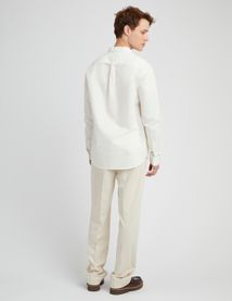 Chemise coton lin unie