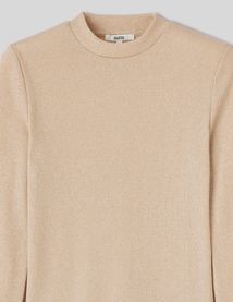 T-shirt col montant pailleté