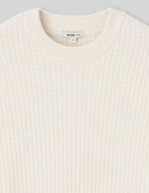 Pull maille gaufr&eacute;e