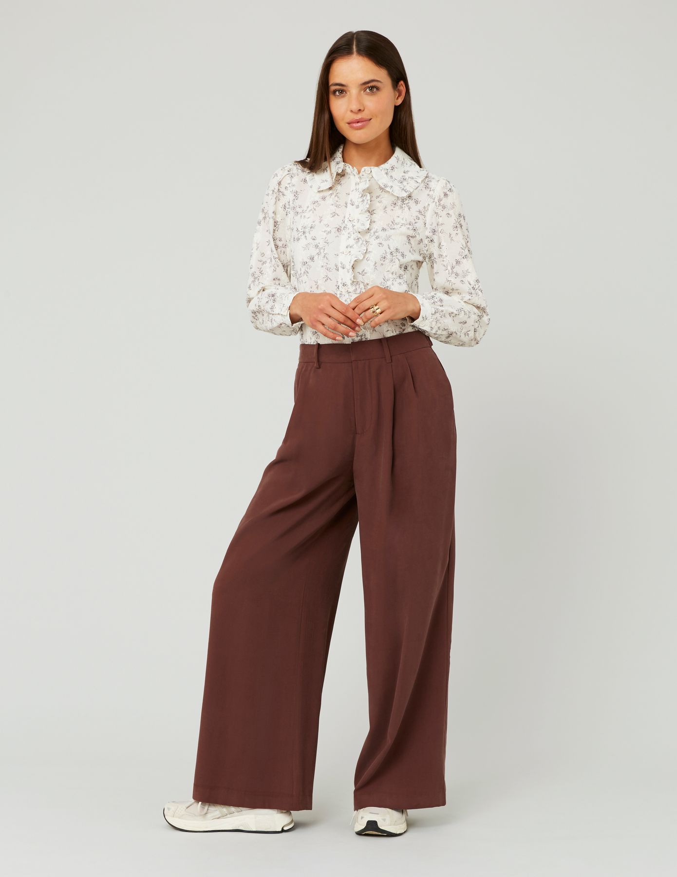 Chemise en broderie anglaise imprimée