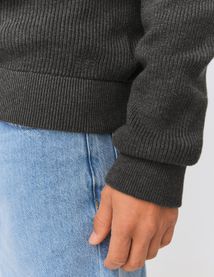 Pull col rond coton uni