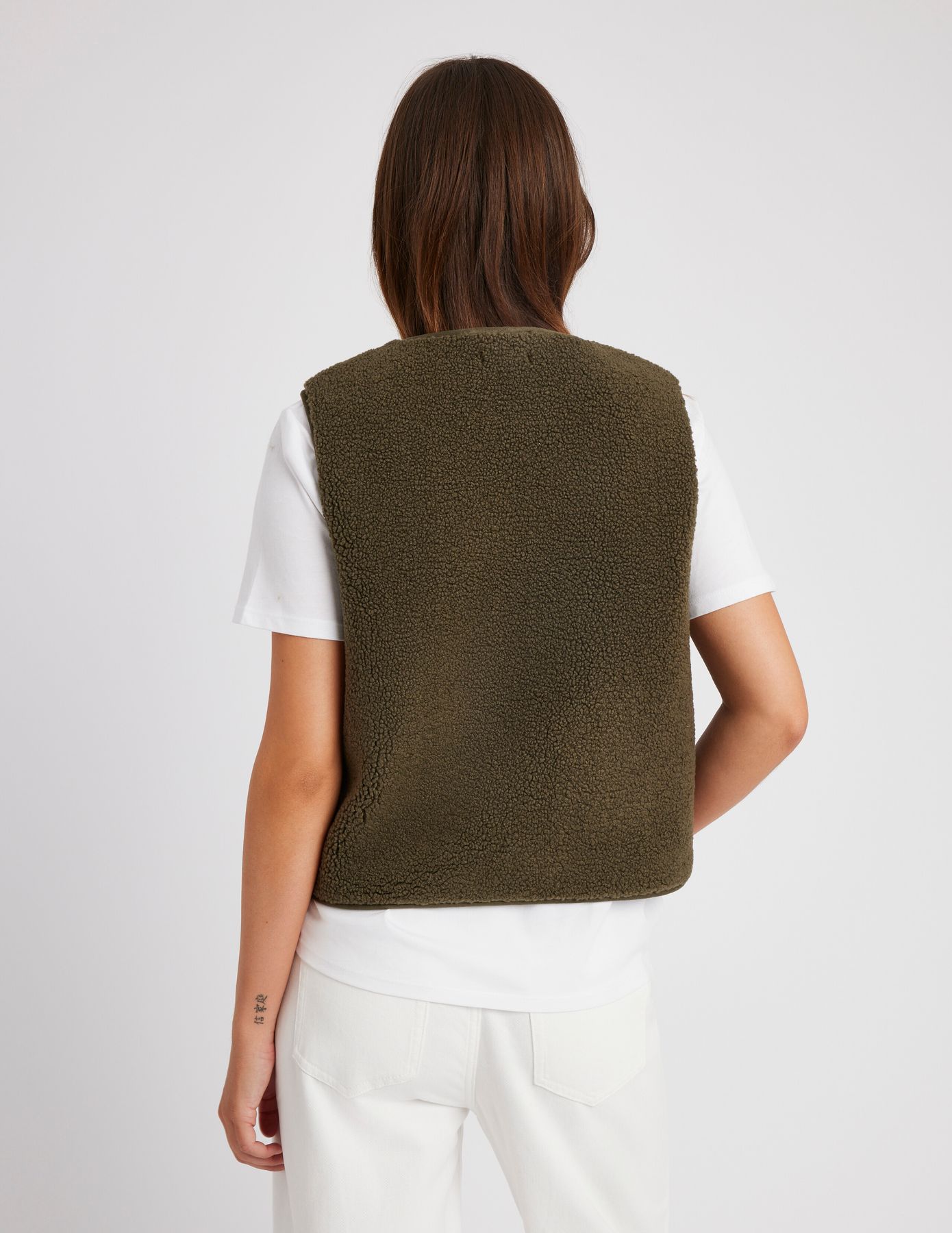 Gilet sans manches en sherpa