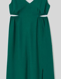Robe longue col V