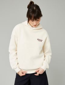 Sweat col capuche imprimé devant/dos