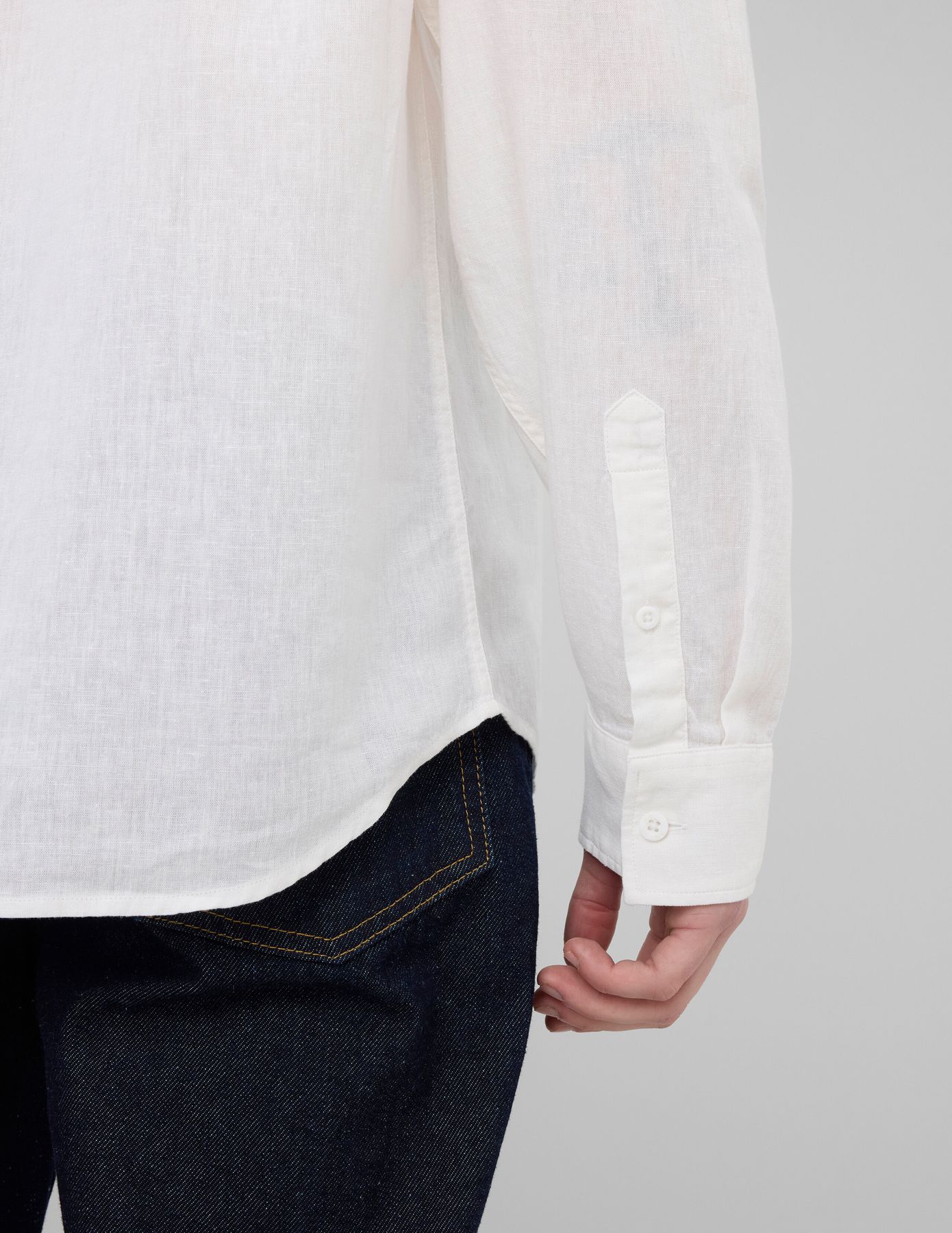 Chemise manches longues viscose lin